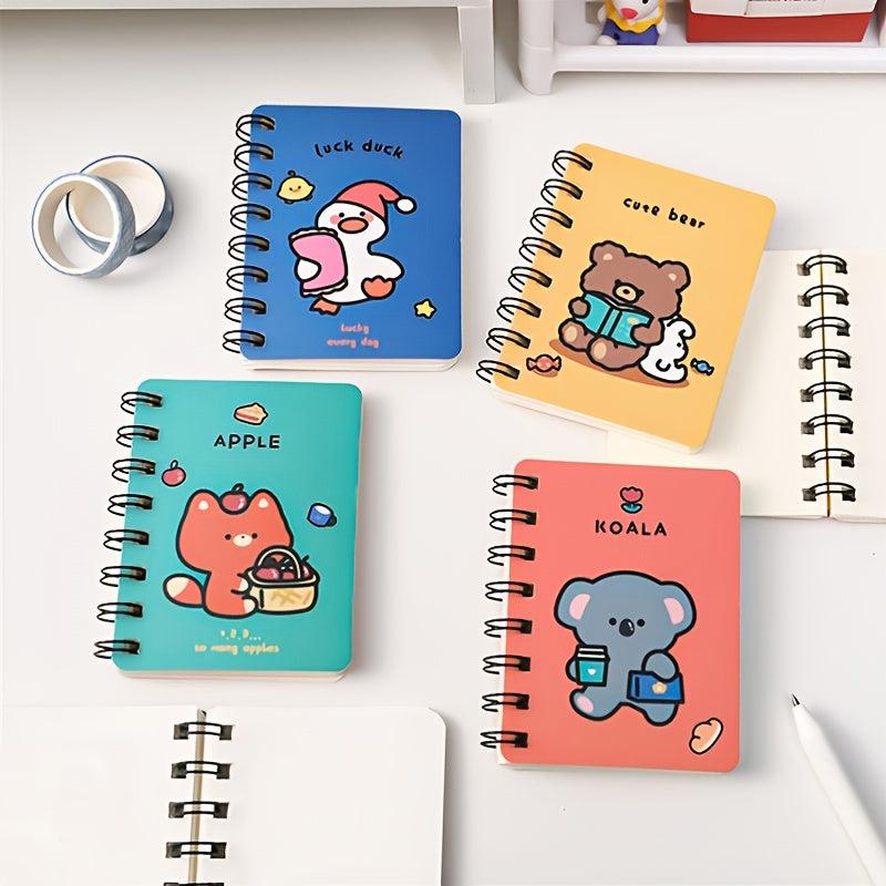 Mini Cartoon Ribbon Cover Coil Notepad Notebook 80sheets