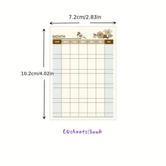 2pcs Portable Shorthand Week Planner Daily Memo This Month Planner Note Sti