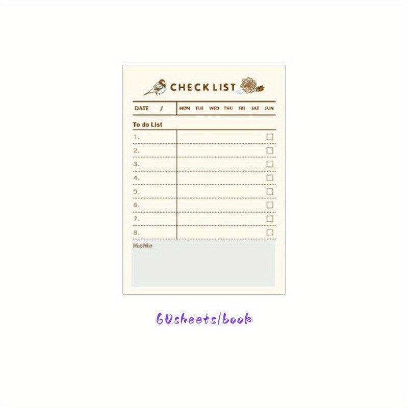 2pcs Portable Shorthand Week Planner Daily Memo This Month Planner Note Sti