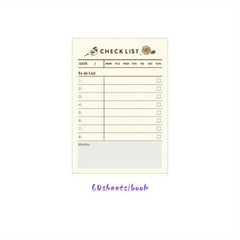 2pcs Portable Shorthand Week Planner Daily Memo This Month Planner Note Sti