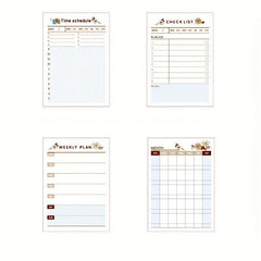 2pcs Portable Shorthand Week Planner Daily Memo This Month Planner Note Sti