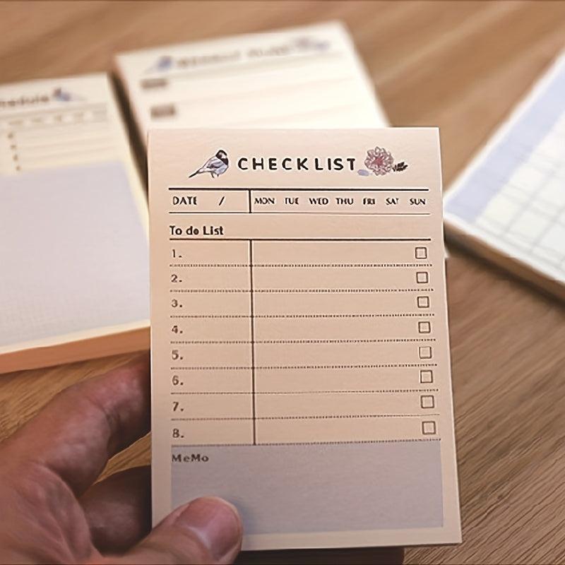 2pcs Portable Shorthand Week Planner Daily Memo This Month Planner Note Sti