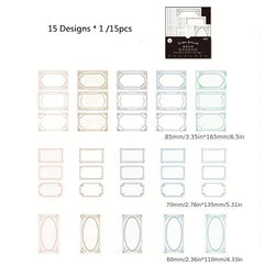 15 Sheets Retro Sticky Notes Time Messenger Series Diary Bottoming Collage