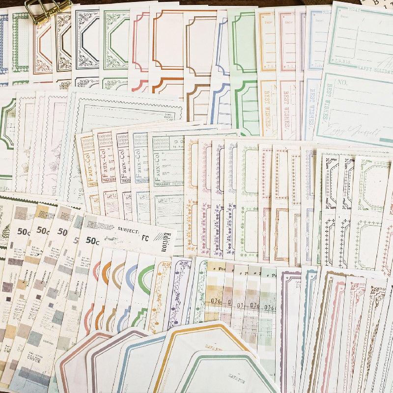 15 Sheets Retro Sticky Notes Time Messenger Series Diary Bottoming Collage