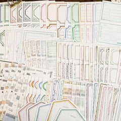 15 Sheets Retro Sticky Notes Time Messenger Series Diary Bottoming Collage