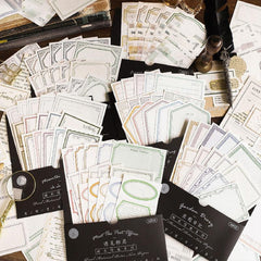 15 Sheets Retro Sticky Notes Time Messenger Series Diary Bottoming Collage