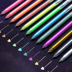12 Colors Large Capacity Needle Tube Gel Pens for DIY Painting Card Drawing