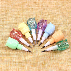 2pcs Bear Non Sharpening Mechanical Pencil Student Writing Pen