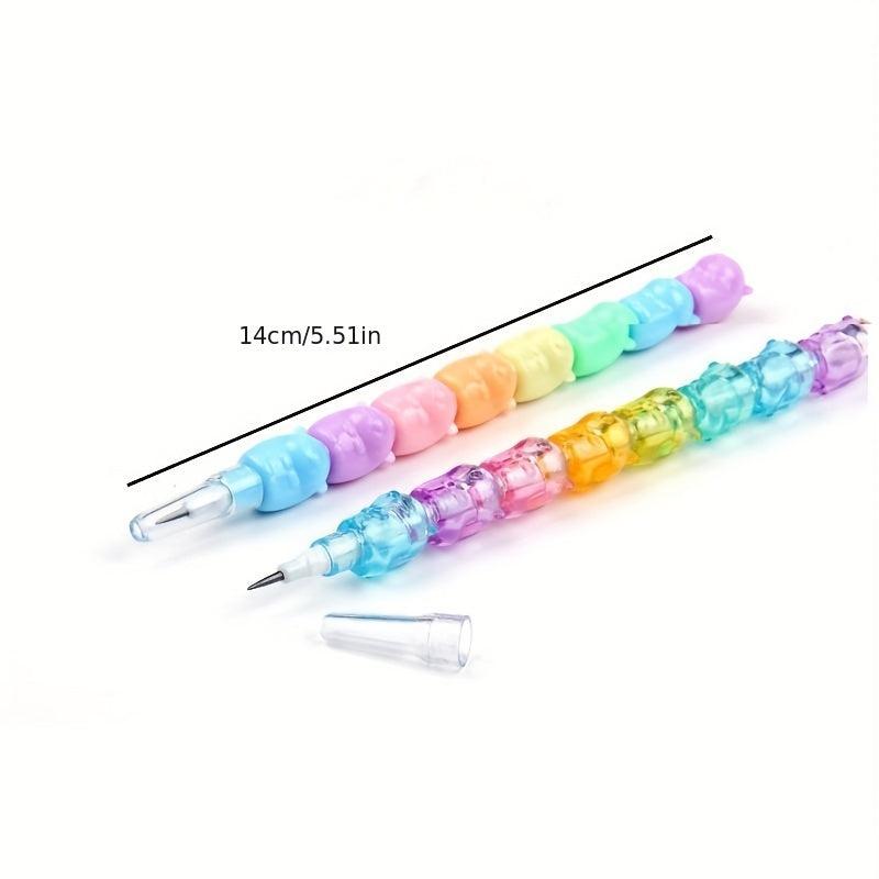 2pcs Bear Non Sharpening Mechanical Pencil Student Writing Pen