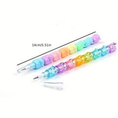 2pcs Bear Non Sharpening Mechanical Pencil Student Writing Pen