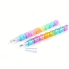 2pcs Bear Non Sharpening Mechanical Pencil Student Writing Pen