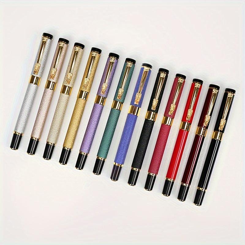 Stylish All Metal Frosted Christmas Pen - Perfect for Students