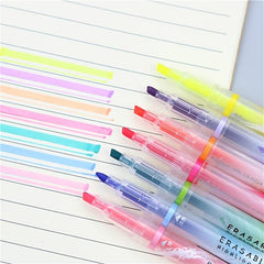 7-Piece Erasable Highlighter Set for Students and Office Use