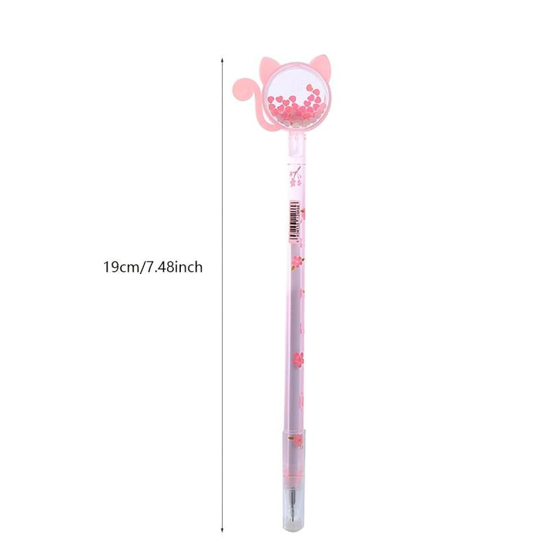 4pcs Cat Gel Pens for Students Sequin Kittens & 0 5 Water-based Signature Pens
