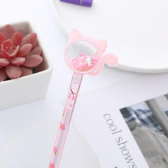 4pcs Cat Gel Pens for Students Sequin Kittens & 0 5 Water-based Signature Pens