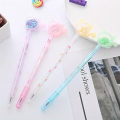 4pcs Cat Gel Pens for Students Sequin Kittens & 0 5 Water-based Signature Pens