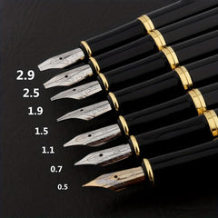 7-in-1 Fountain Pen Set 0.5mm-2.9mm Nibs for Writing Needs