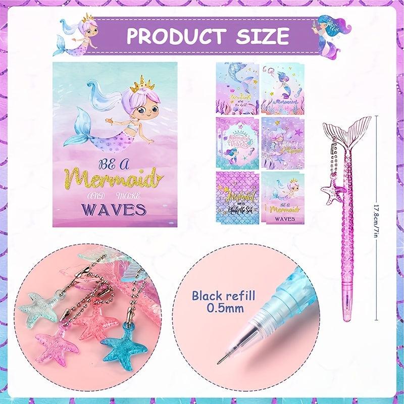 Mermaid Pen Set for Birthday and School Supplies