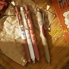 4pcs 0.5mm Vintage Rose Gel Pens for Writing, Painting, School & Office