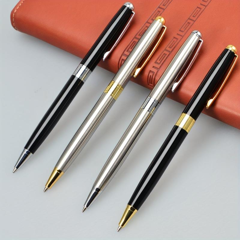 Metal Ballpoint Pen 4-Color 1.0mm Refill Women's Signature Office Student