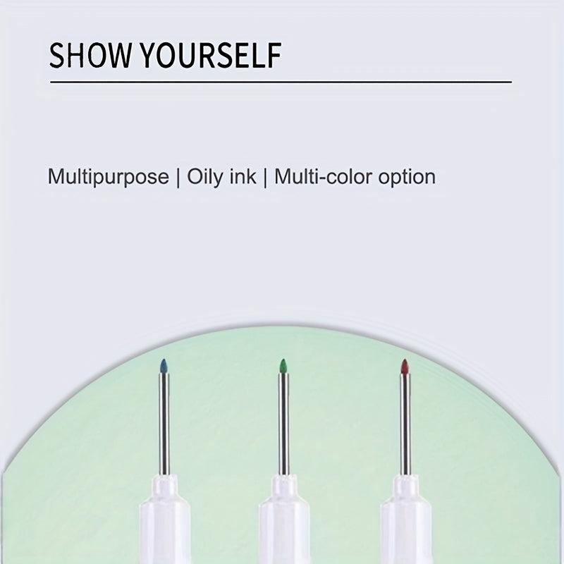 3pcs Deep Hole Lengthened Head Marker Pen Ceramic Tile Deep Hole Marker Pen