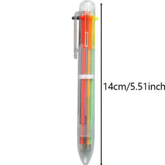4pcs Vibrant Transparent Ballpoint Pens for Colorful Writing