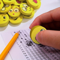 70pcs Smile Face Erasers Assorted Designs School Supplies Teacher Rewards