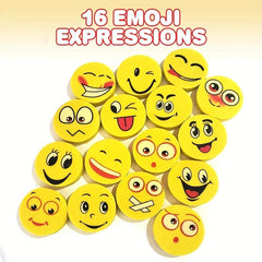 70pcs Smile Face Erasers Assorted Designs School Supplies Teacher Rewards