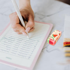 6pcs Fruit Colorful Erasers for Students Writing Office School Supplies