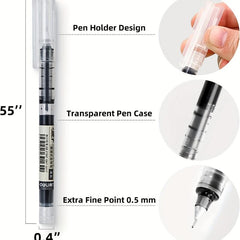 10 Quick Dry 0.5mm Point Pens for Writing & Drawing