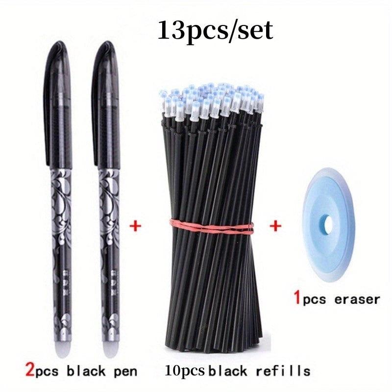 13pcs Washable Gel Pen Set 0.5mm Ink Refills for School Office