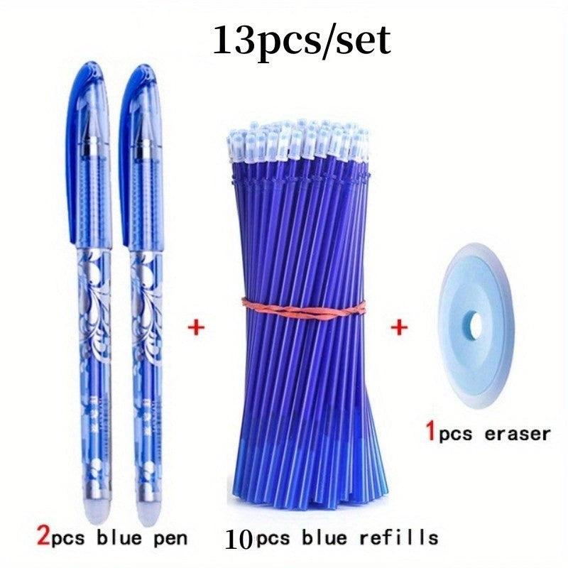 13pcs Washable Gel Pen Set 0.5mm Ink Refills for School Office