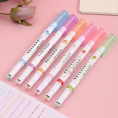 6pcs Colorful Pattern Lace Highlighter Pens for Craft DIY