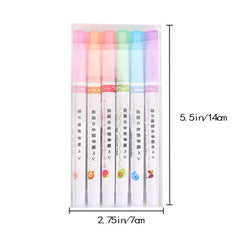 6pcs Colorful Pattern Lace Highlighter Pens for Craft DIY