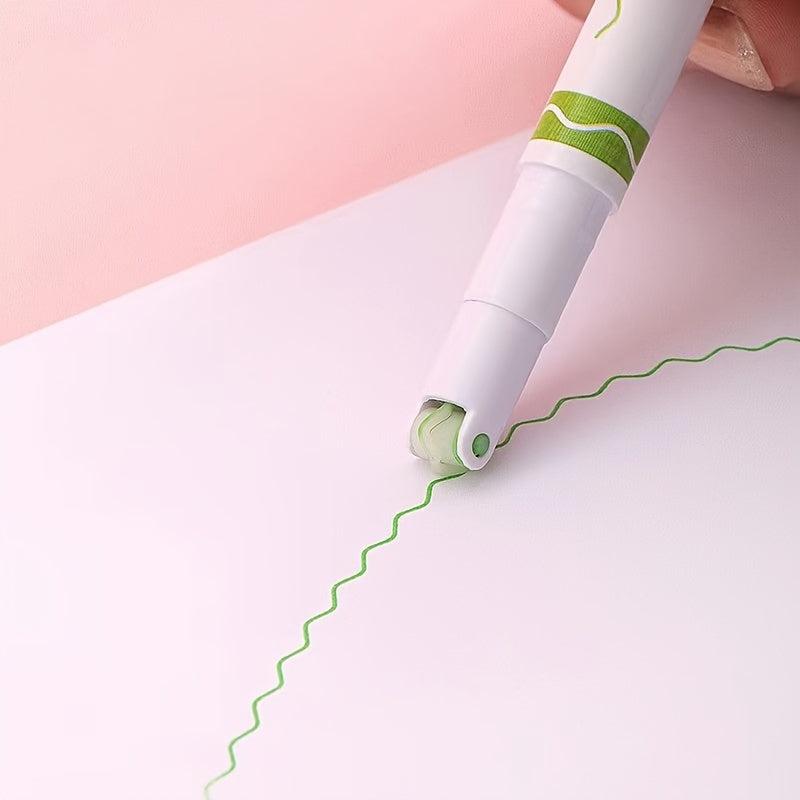 6pcs Colorful Pattern Lace Highlighter Pens for Craft DIY