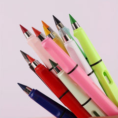 27Pcs Macaron & Classic Colored Pencils 0.5mm Inkless Metal Pen Durable