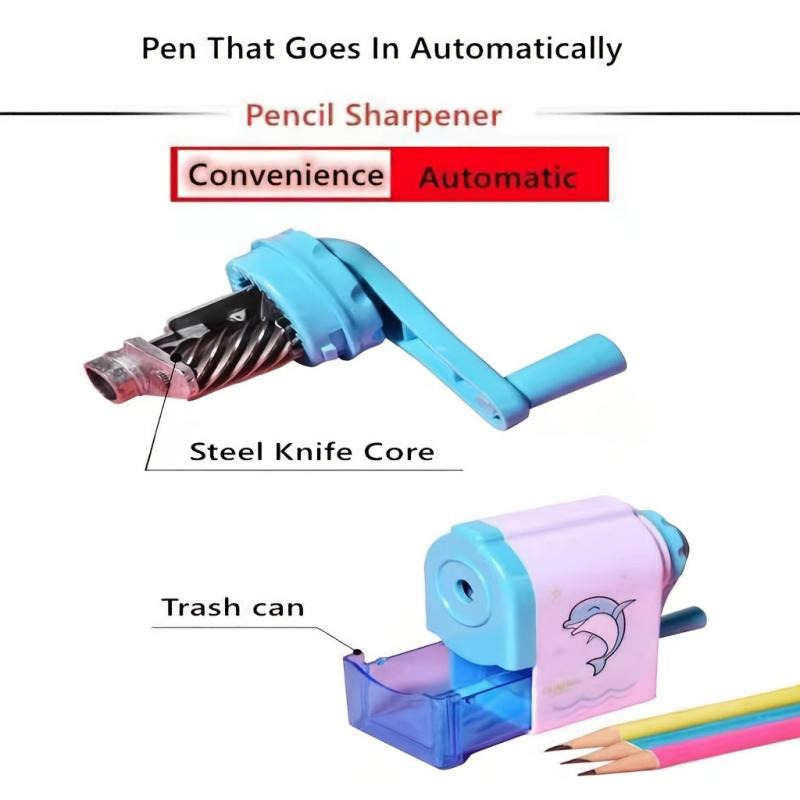 Animal Cartoon Pencil Sharpener Hand Crank Manual School Stationery Gift