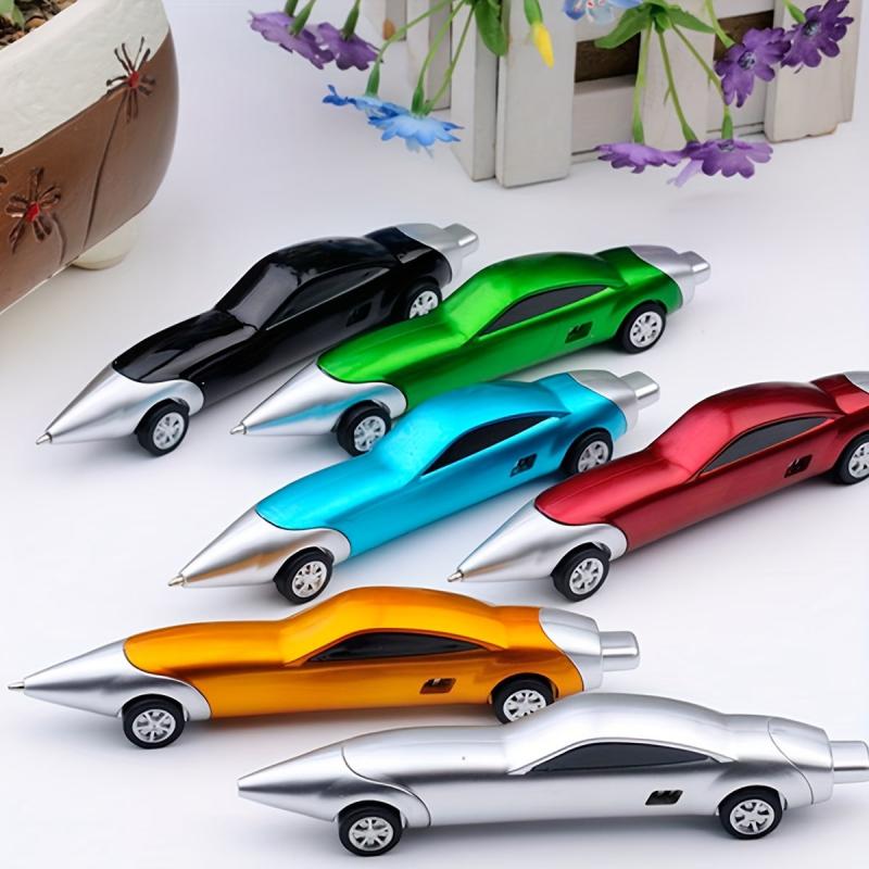 2pcs Racing Car Shaped Ballpoint Pens Retractable & Random Colors