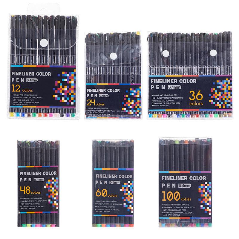 Set of 100 Fine Point Markers for Journal Planner Note Taking Coloring
