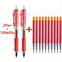 Gel Pen Press And Press 2 Pens 10 Times Charging 0 5mm Ink Cartridge