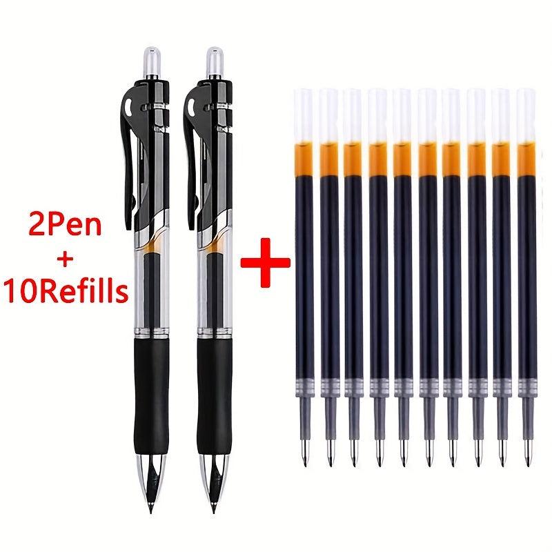 Gel Pen Press And Press 2 Pens 10 Times Charging 0 5mm Ink Cartridge