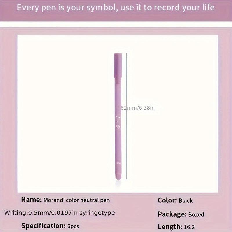 Gel Pens 6 Pack Quick Drying Stationery Pens 0.5mm Fine Point Smooth Writing