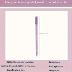Gel Pens 6 Pack Quick Drying Stationery Pens 0.5mm Fine Point Smooth Writing