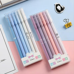 Gel Pens 6 Pack Quick Drying Stationery Pens 0.5mm Fine Point Smooth Writing