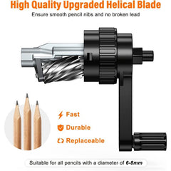 Manual Pencil Sharpener Fast Sharpen for Students School Classroom Home Artists