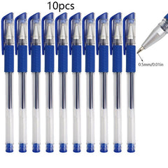 10pcs 0.5mm Gel Pens for Office Writing