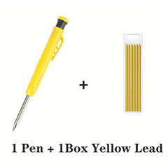 8mm Carpenter Mechanical Pencil w/ Sharpener for Woodworking Red