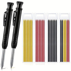 8mm Carpenter Mechanical Pencil w/ Sharpener for Woodworking Red