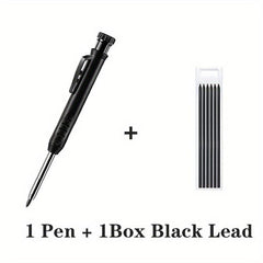 8mm Carpenter Mechanical Pencil w/ Sharpener for Woodworking Red
