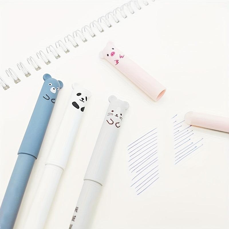 26 Pcs Animal Panda Erasable Gel Pens Refills 0.5mm Washable School Supplies